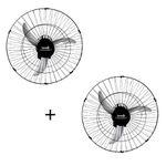 Kit 2 Ventilador de Parede Tufão Sprint 60 cm Oscilante | Bivolt | 155 W