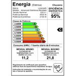 CHUVEIRO ADVANCED ELETRONICO BLINDADO 127V X 3500W