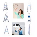 ESCADA DOMESTICA ALUMINIO 3 DEGRAU REAL 