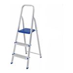 ESCADA DOMESTICA ALUMINIO 3 DEGRAU REAL 