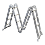 Escada Articulada 16 Degraus 4x4 Aluminio - Real