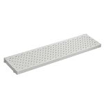 Grelha piso pedestre pvc resistente 13x50cm cinza tigre