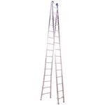 Escada Extensiva 4 em 1 2 x 15 Degraus em Alumínio 