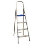 ESCADA DOMESTICA ALUMINIO 4 DEGRAUS REAL 