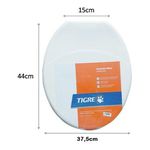 assento sanitário Max branco tigre oval anatômico