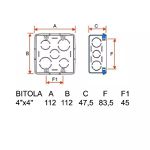 CAIXA LUZ EMBUTIR 4 X 4 PRETA PVC ANTICHAMA TIGRE