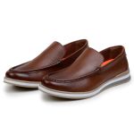 Mocassim 100% Couro Legítimo Forrado Em Couro Com Palmilha Gel Dublada Em Couro Removível