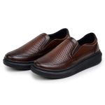 Sapatenis Tênis Masculino Iate Slip-on Estampa Pinhão 100% Couro Legitimo 2500