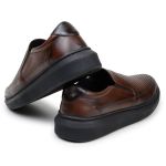 Sapatenis Tênis Masculino Iate Slip-on Estampa Pinhão 100% Couro Legitimo 2500
