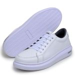 Sapatenis Masculino Leve Confortável Em Couro 100% Legitimo Parra Boots - Branco