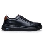 Sapatenis Masculino Leve Confortável Em Couro 100% Legitimo Parra Boots- Preto