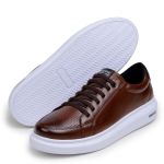 Sapatenis Masculino Leve Confortável Em Couro 100% Legitimo Parra Boots-Havana