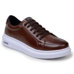 Sapatenis Masculino Leve Confortável Em Couro 100% Legitimo Parra Boots-Havana