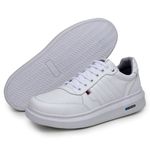 Sapatenis Moderno Detalhado Masculino Em Couro 100% Legitimo Leve Confortável Parra Boots - Branco