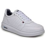 Sapatenis Moderno Detalhado Masculino Em Couro 100% Legitimo Leve Confortável Parra Boots - Branco