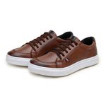 Kit 2 Tênis Slip Casual Masculino Leve e Confortável Parra Boots + Carteira + Meia - Havana - Preto/Branco