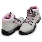 Bota Feminina Adventure Adulto Infantil Parra Boots - Creme/Rosa