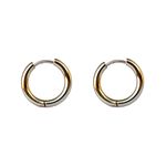 Brinco Argola Média Aço Inoxidável Dourado