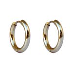 Brinco Argola Média Aço Inoxidável Dourado
