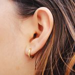 Brinco Argola Pequena Aço Inoxidável Dourado