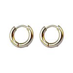 Brinco Argola Pequena Aço Inoxidável Dourado