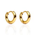 Brinco Argola Pequena Aço Inoxidável Dourado