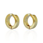 Brinco Argola de Pressão Aço Inoxidável Dourado