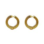 Brinco Argola de Pressão Aço Inoxidável Dourado