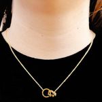 Colar Love Inspiração Cartier Aço Inoxidável Dourado