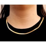 Colar Malha Italiana 5mmAço Inoxidável Dourado