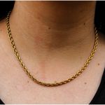 Colar Cordão Baiano 45 cm Aço Inoxidável 