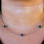 Colar Mini Trevos Verde Aço Inoxidável