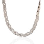 Colar Corrente Lacraia Trançado Aço Inoxidável 