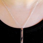 Colar Elo Cartier com Pingente Palito Aço Inoxidável 