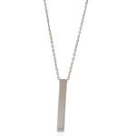 Colar Elo Cartier com Pingente Palito Aço Inoxidável 