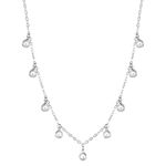 Choker Zircônias Penduradas Aço Inoxidável 