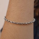 Pulseira Elo Português Aço Inoxidável 
