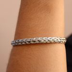 Bracelete Fios Trançados Aço Inoxidável