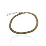Pulseira Malha Italiana 5mm Semijoia Aço Inoxidável Dourado