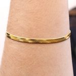 Pulseira Malha Italiana 5mm Semijoia Aço Inoxidável Dourado