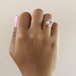 Anel Ajustável Ponto de Luz Losango Semijoia Banho de Ouro 18K 