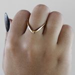 Anel Tubarão com Zircônia Banho de Ouro 18K