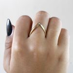 Anel Tubarão com Zircônia Banho de Ouro 18K