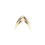 Anel Tubarão com Zircônia Banho de Ouro 18K