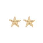 Brinco Estrela do Mar Semijoia Banho de Ouro 18K