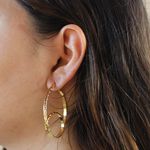 Brinco Argola Espiral Texturizada By Kumbayá Joias