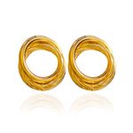 Brinco Círculos Entrelaçados Banhado a Ouro 18K