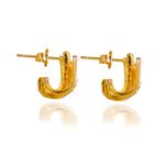 Brinco Ear Cuff Quatro Fios com Zircônia Banho de Ouro 18K