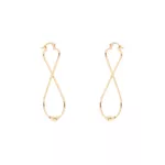 Brinco Argola Infinito com Esfera by Kumbayá Joias 