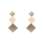 Brinco Triplo Losangos Martelado By Kumbayá Joias